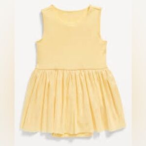 Old Navy Evanescent Yellow Bodysuit Tutu Dress | 18–24M | Gently Used